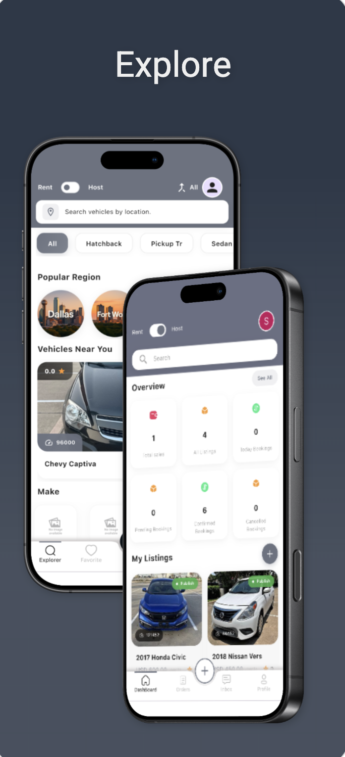 Explore screen