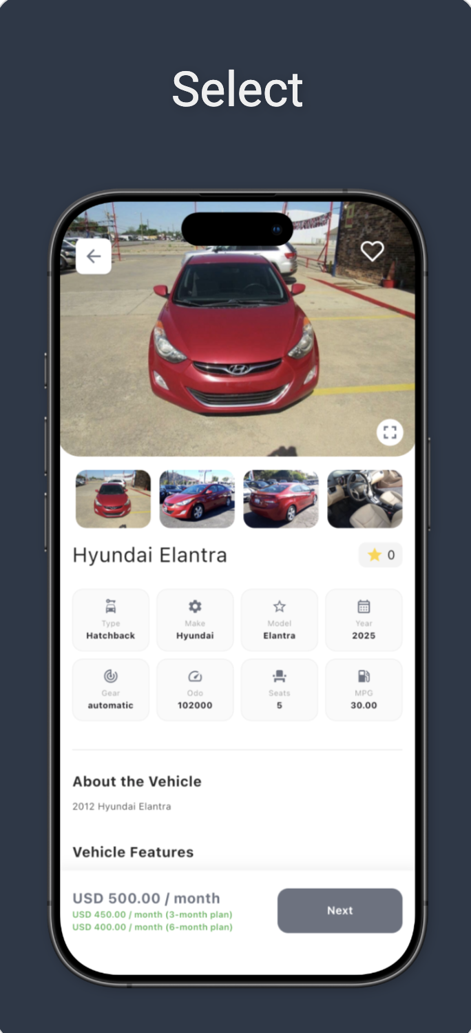 Select screen